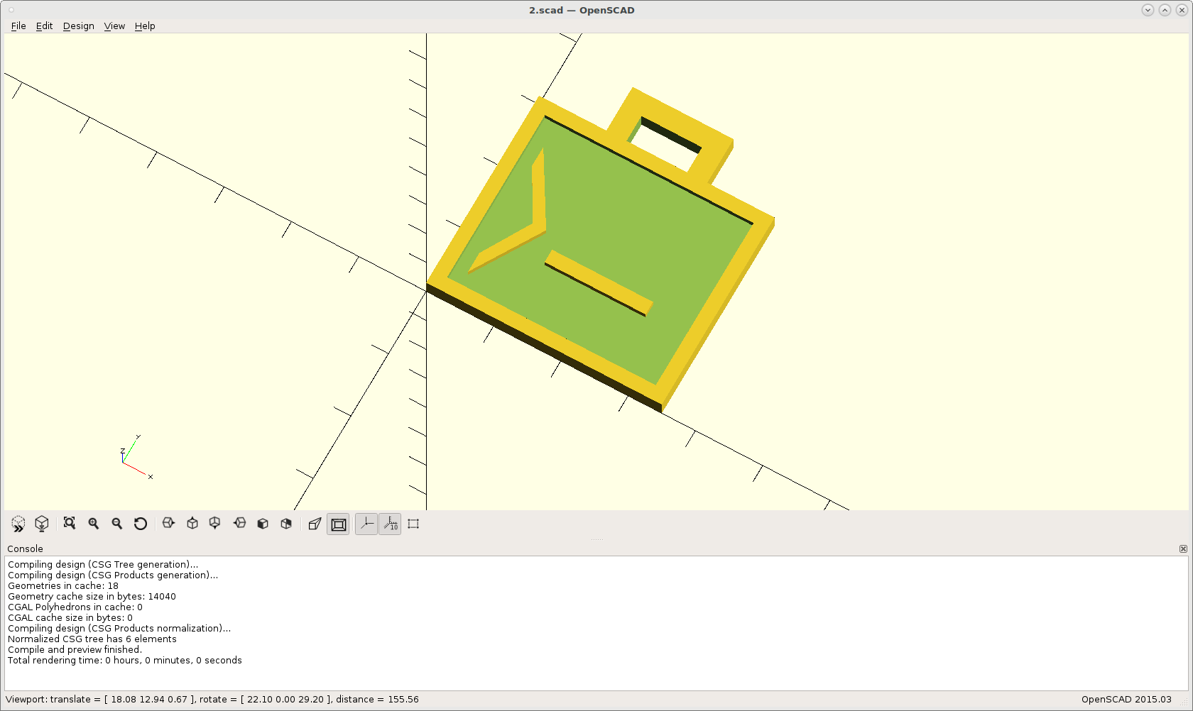 OpenSCAD Screenshot 1