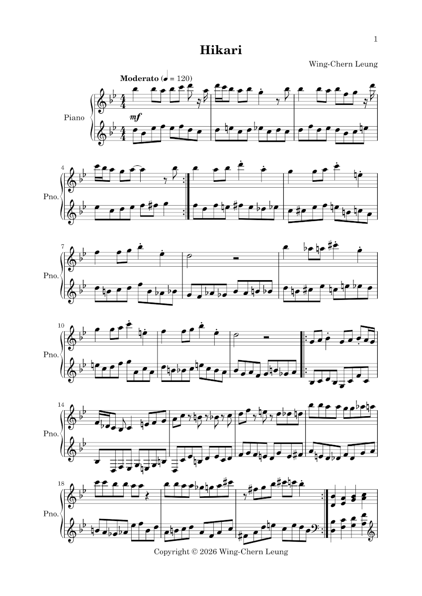 The Piano Collections Volume II Hikari sample