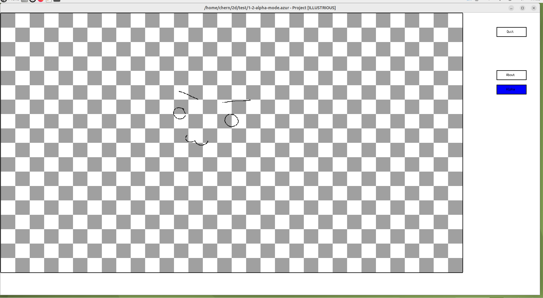 Screenshot of the image exported using Alpha Mode